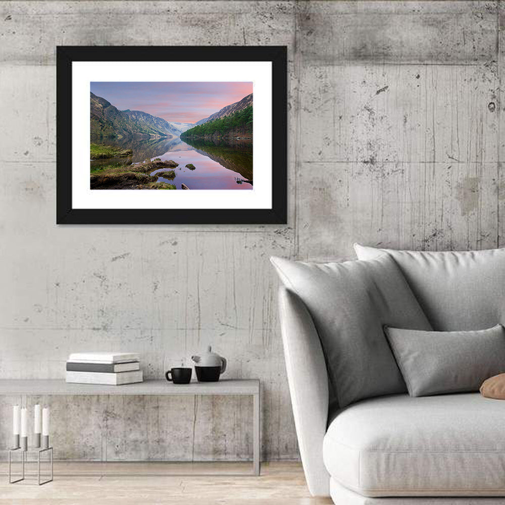 Glendalough Upper Lake at Dusk Wall Art