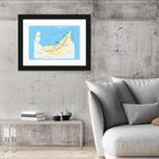UAE Political Map Wall Art