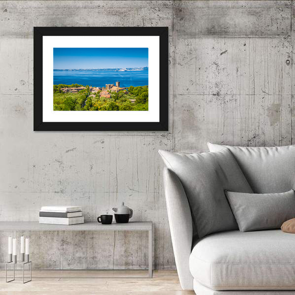 Bolsena Village Overlook Wall Art in a room, landscape