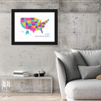 Detailed United States Map Wall Art