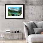 Green Rowboat at Emerald Lake Wall Art