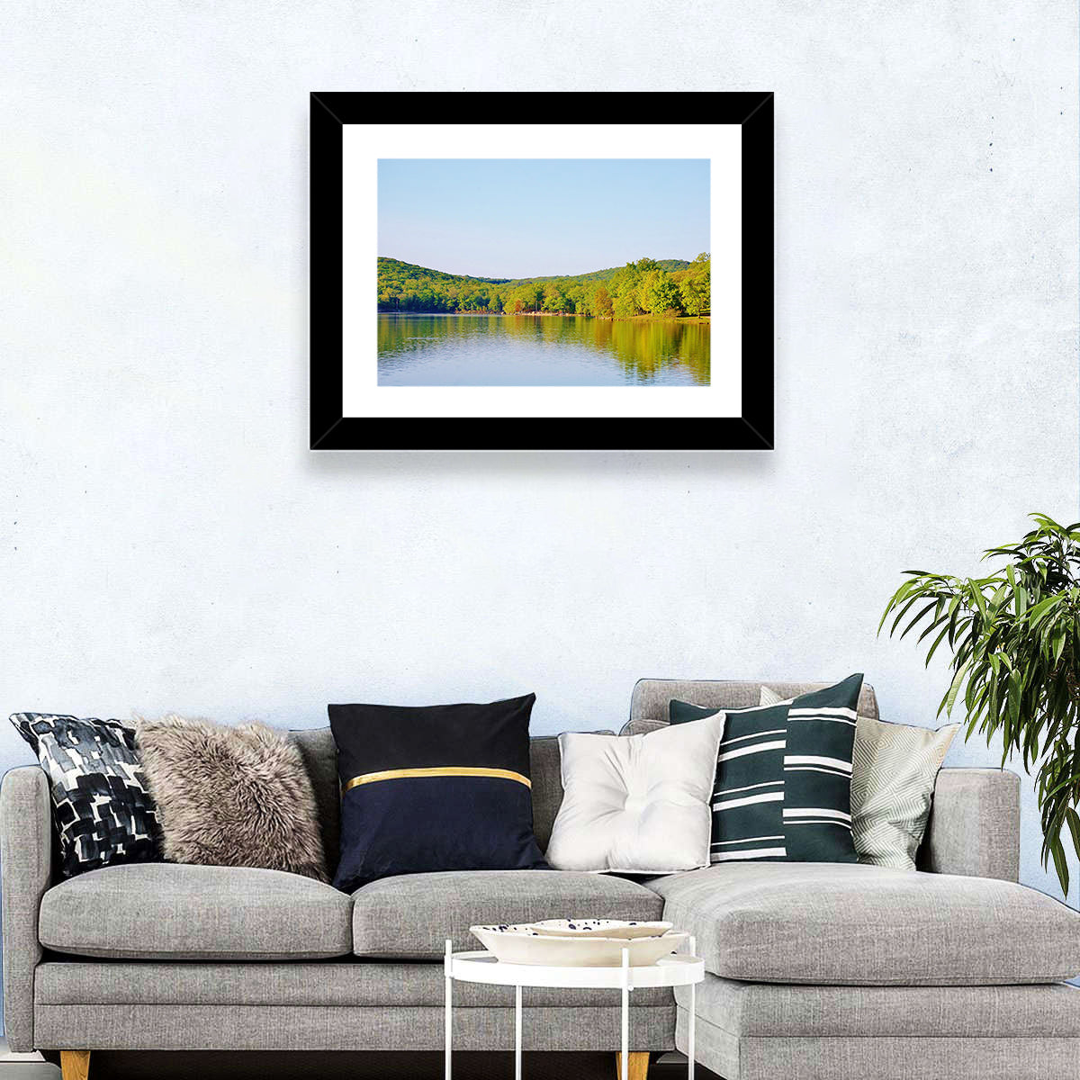 Sebago Lake Wall Art in a room, landscape