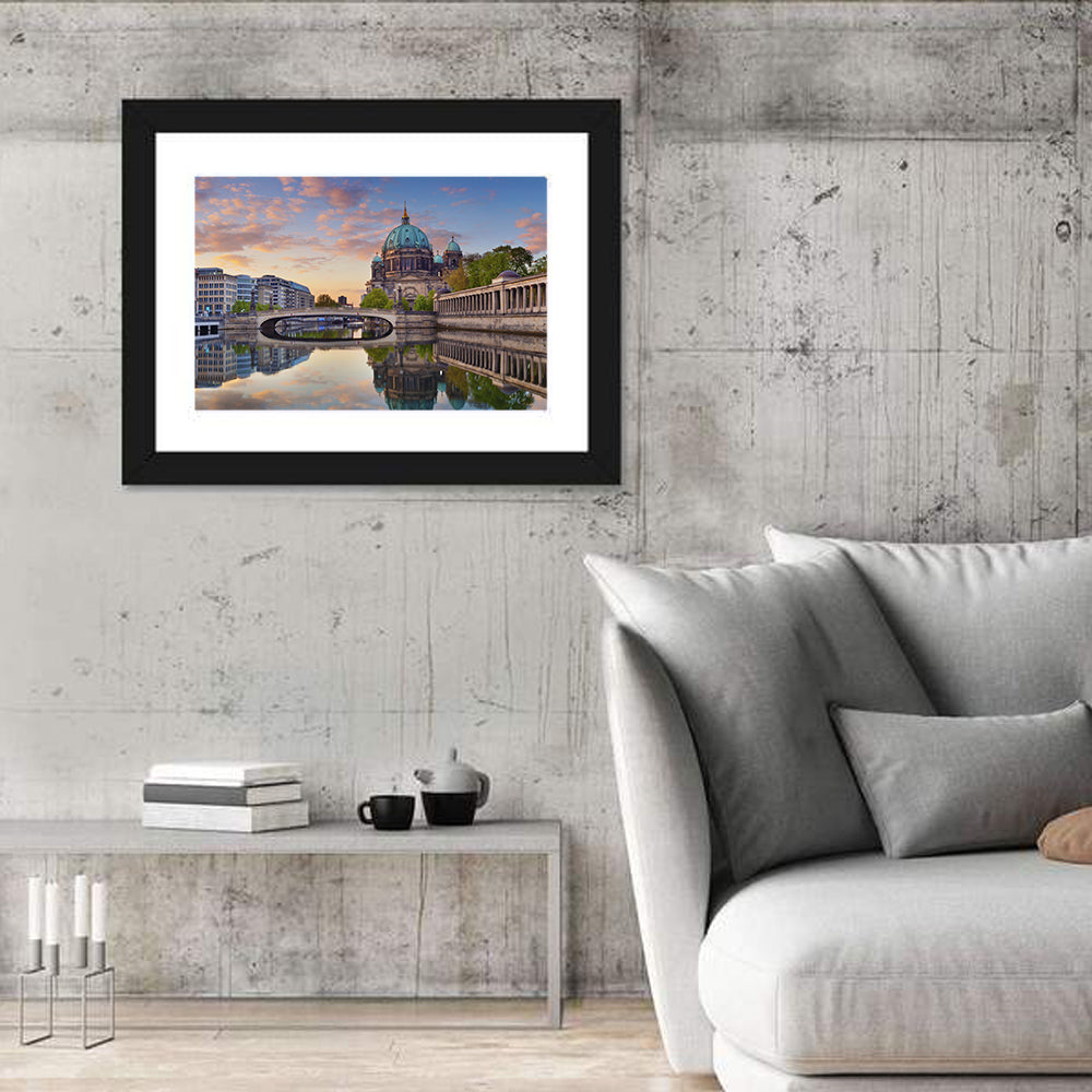 Golden Hour at Berlin Cathedral Wall Art in a room, landscape