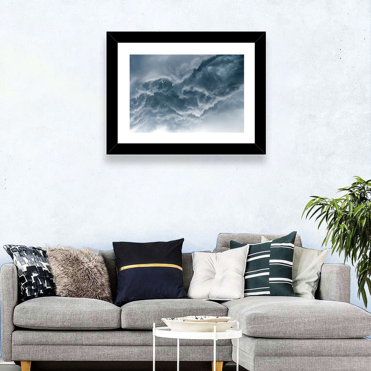 Turbulent Storm Cloud Abstract Wall Art