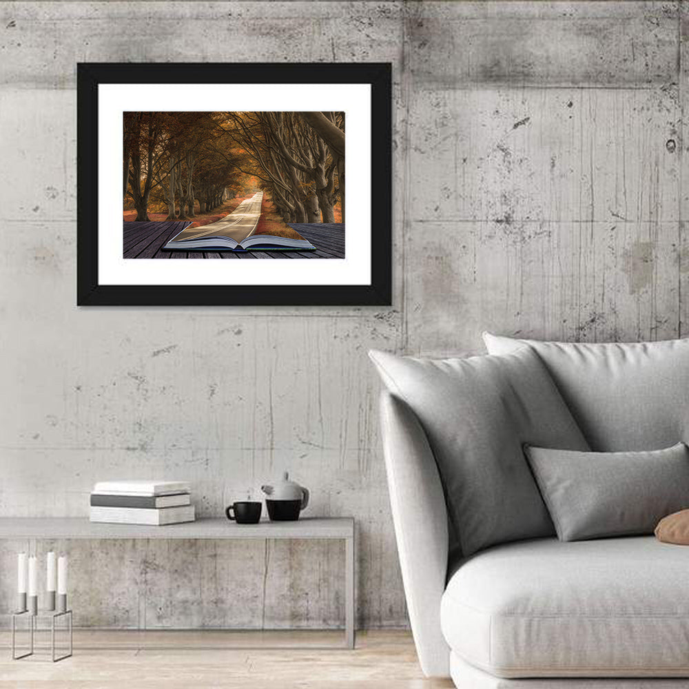 Surreal Book Pathway Wall Art