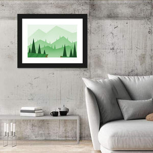 Digital Foggy Hills Wall Art