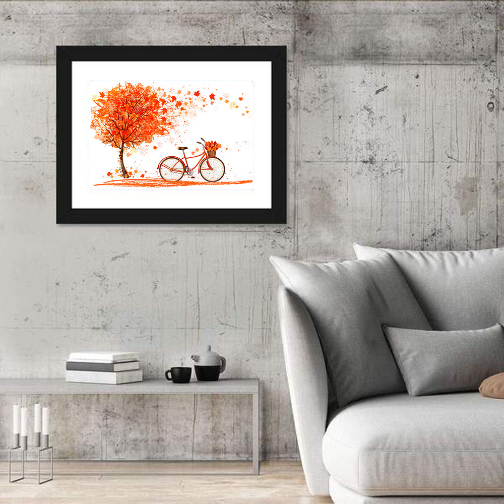 Autumn & Bicycle Wall Art