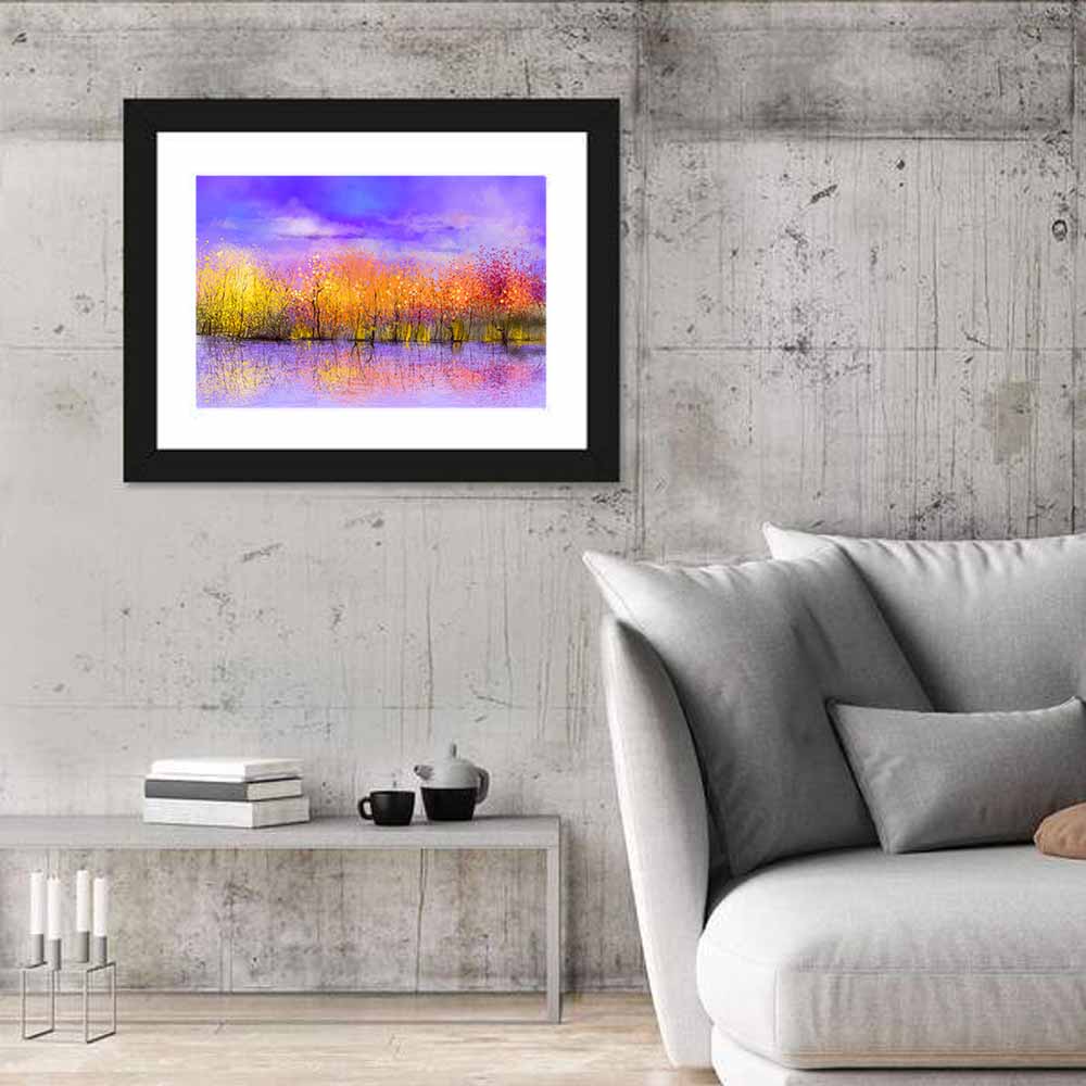 Autumn Twilight Reflection Wall Art