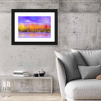 Autumn Twilight Reflection Wall Art