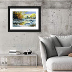 Winter River at Golden Hour Wall Art