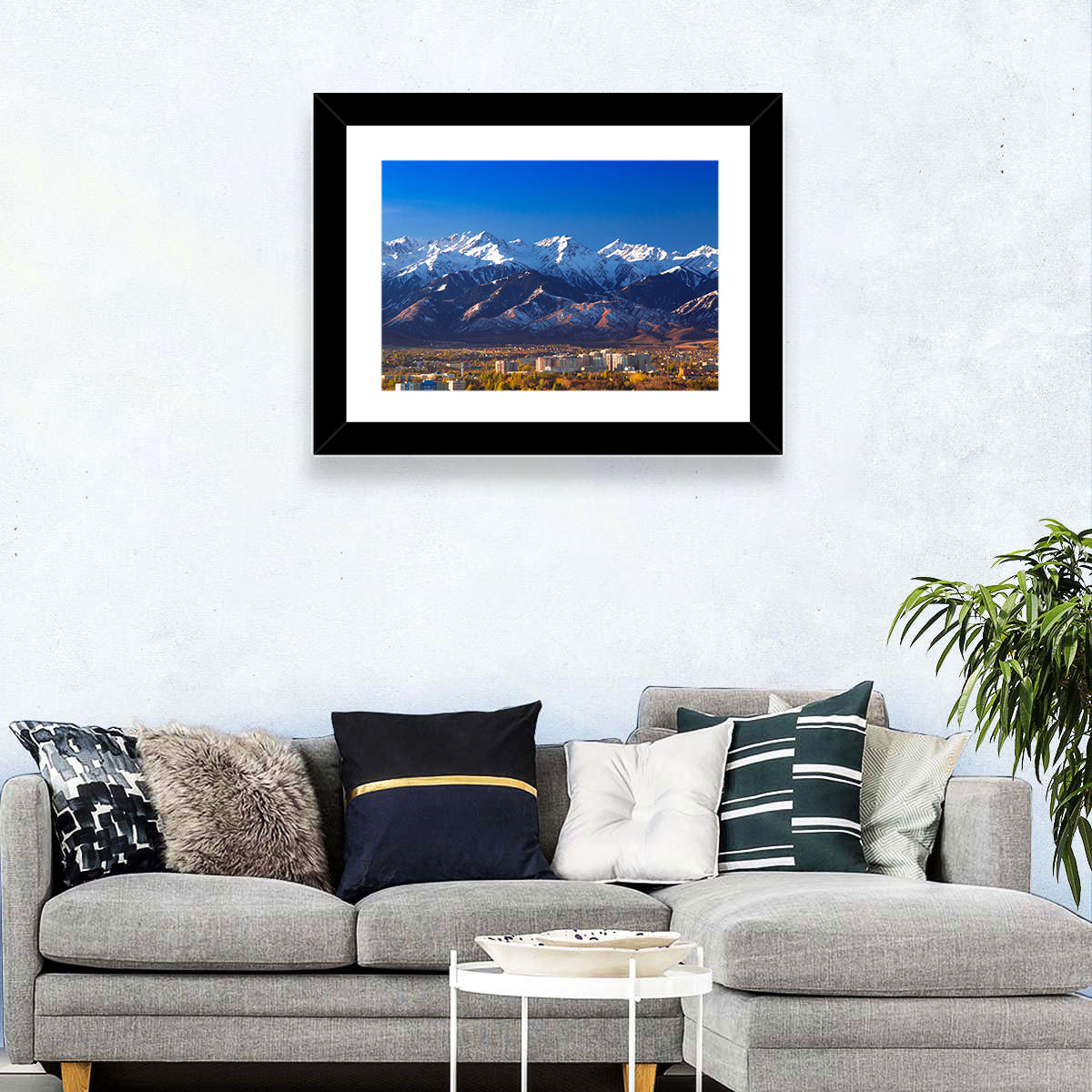 Almaty Snowy Mountains Wall Art