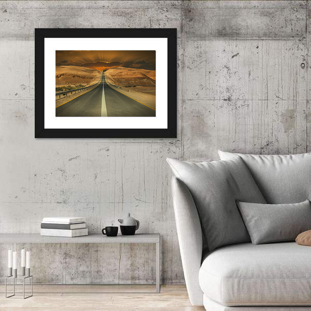 Negev Road at Sunset Wall Art