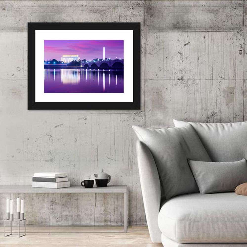 Purple Twilight Washington D.c. Skyline Wall Art
