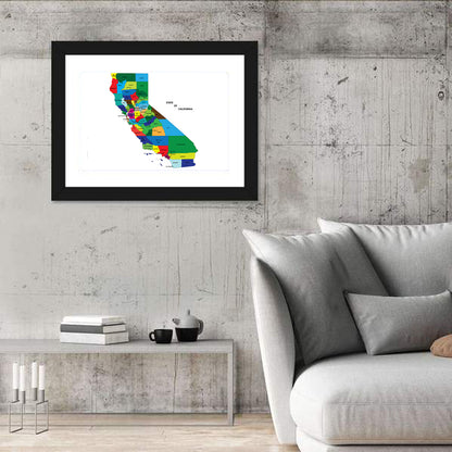 State Of California Map Wall Art