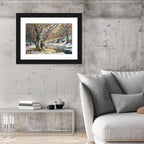 Frozen River in Winter Woodland Wall Art