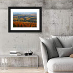 Finnish Autumn Landscape with Red-roofed House Wall Art