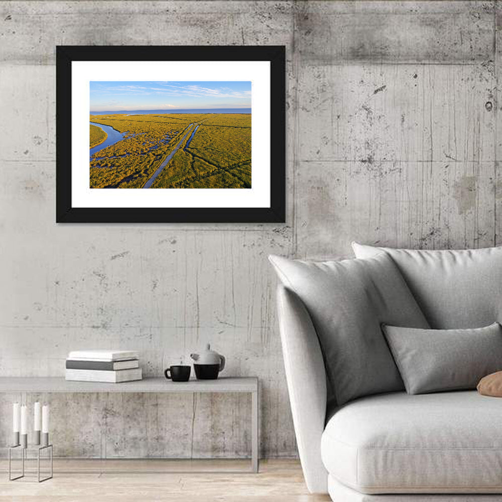 Delaware Bay Marshland Aerial Wall Art