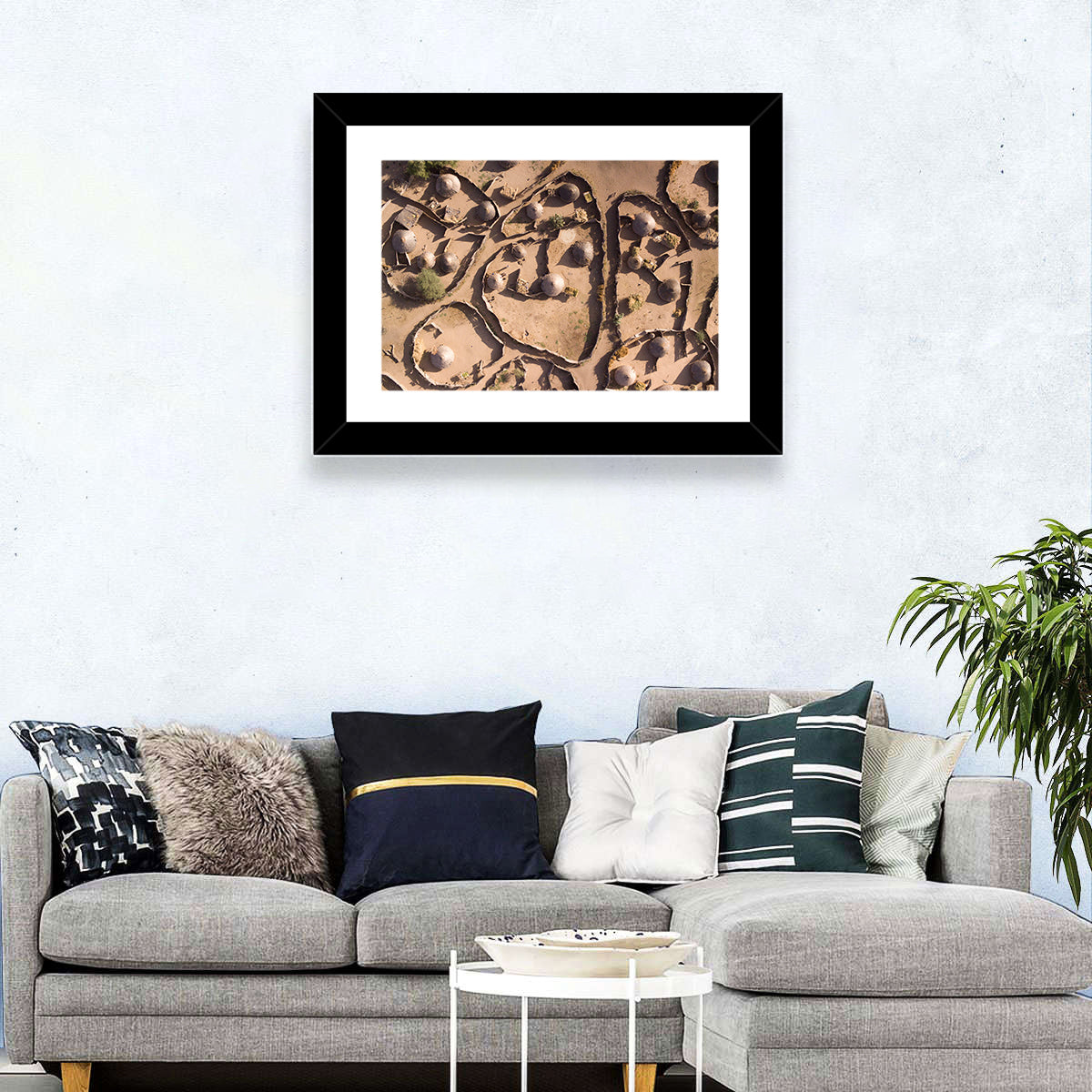 Thatched Huts in Chad Wall Art