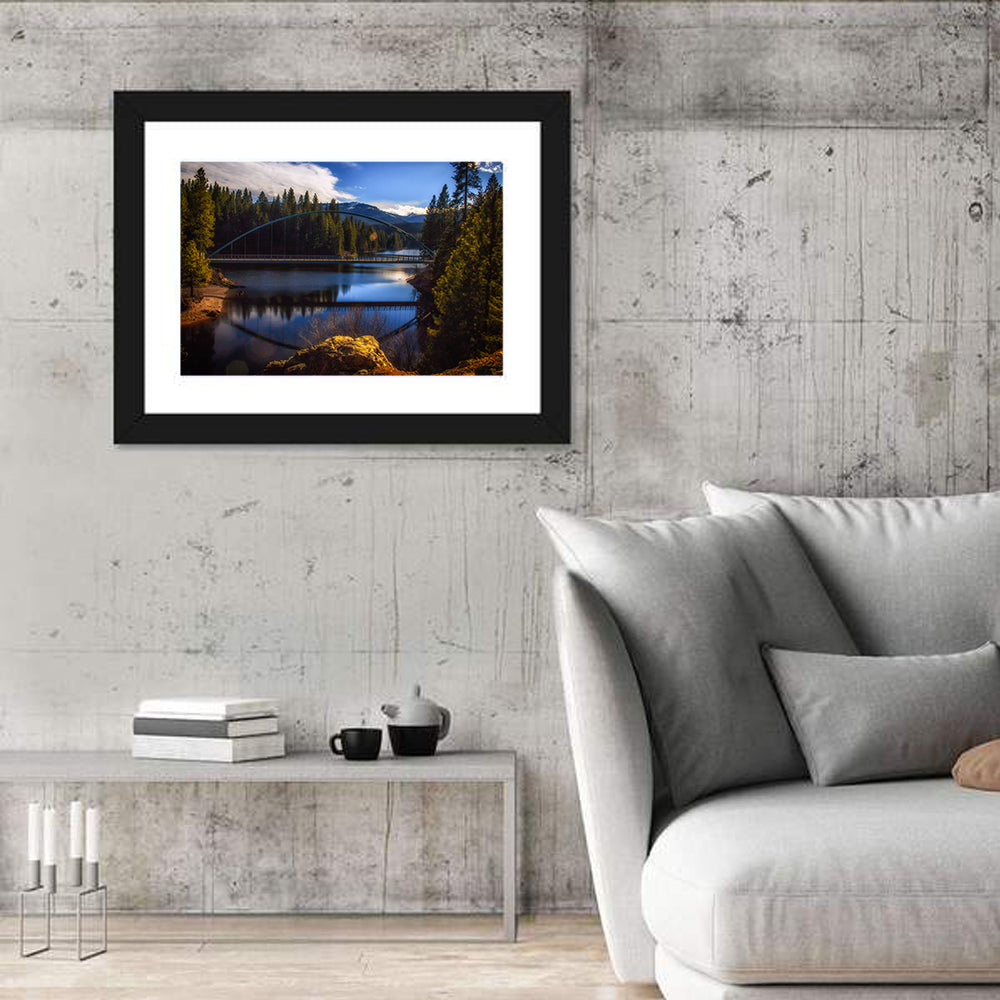 Wagon Creek Bridge Wall Art in a room, landscape