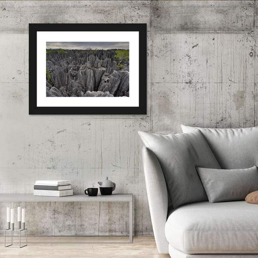 Tsingy De Bemaraha Pinnacles Wall Art in a room, landscape