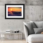 Sunset Rowboat on Sandy Shore Wall Art