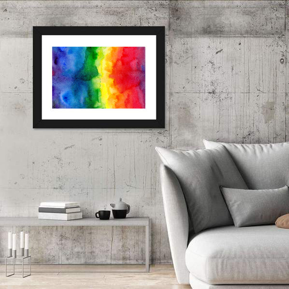 Watercolor Rainbow Gradient Wall Art