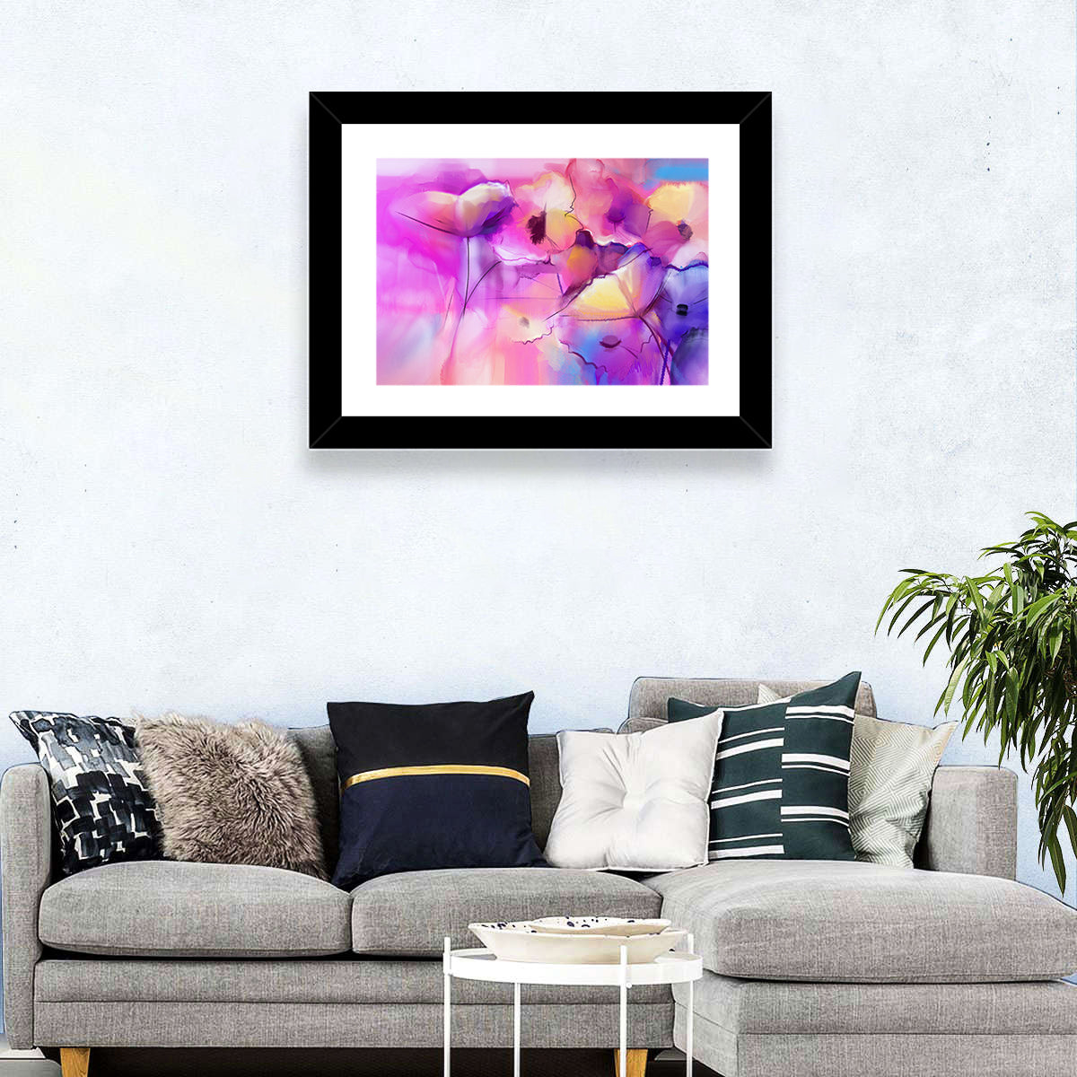 Abstract Tulip Garden Wall Art