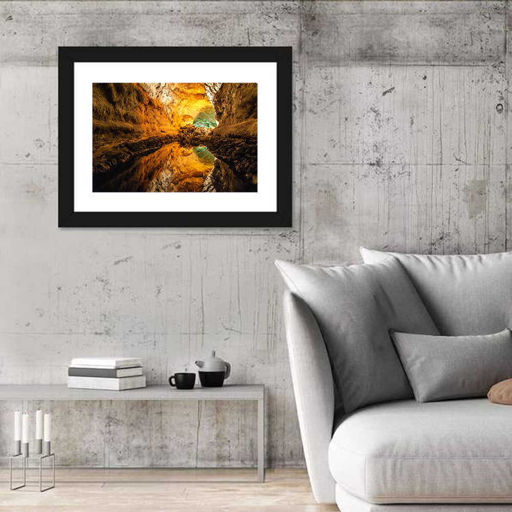 Cave Lake Reflection Wall Art