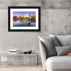 Providence River Skyline at Twilight Wall Art