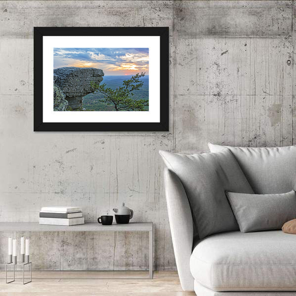 Bald Rock Sunset Over Cheaha State Park Wall Art