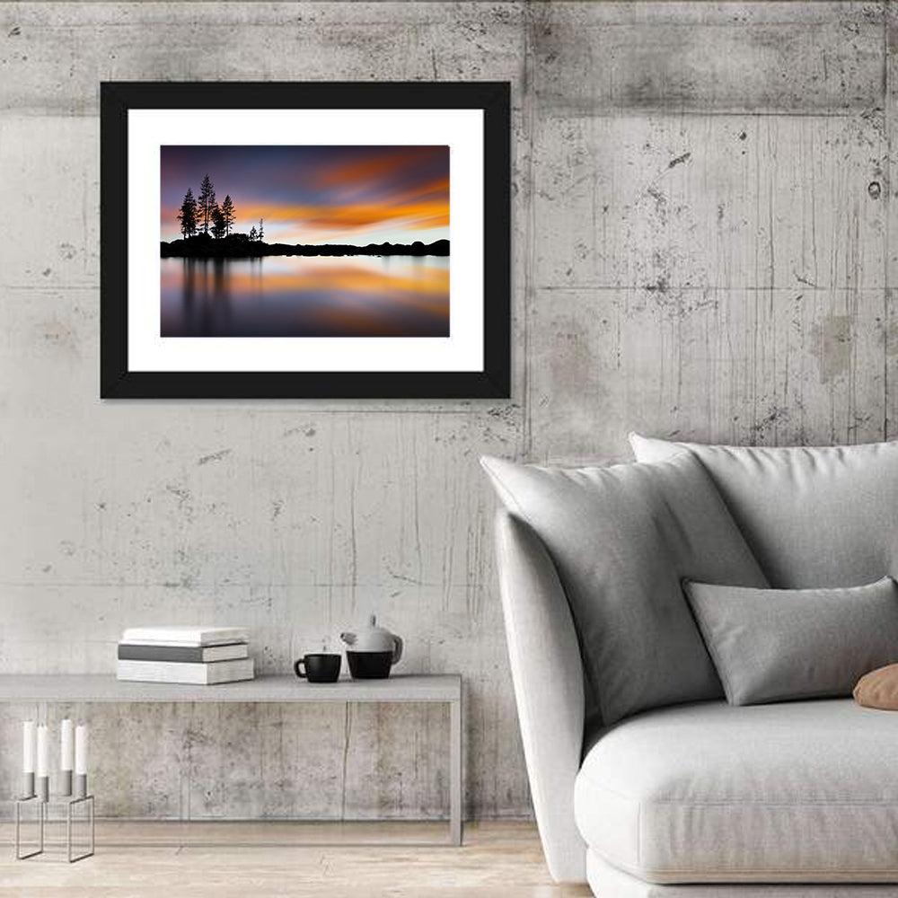 Lake Tahoe Golden Hour Reflection Wall Art