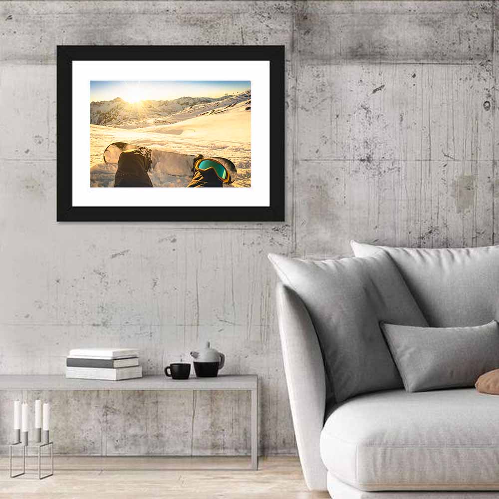 Snowboarder In Ski Resort Wall Art