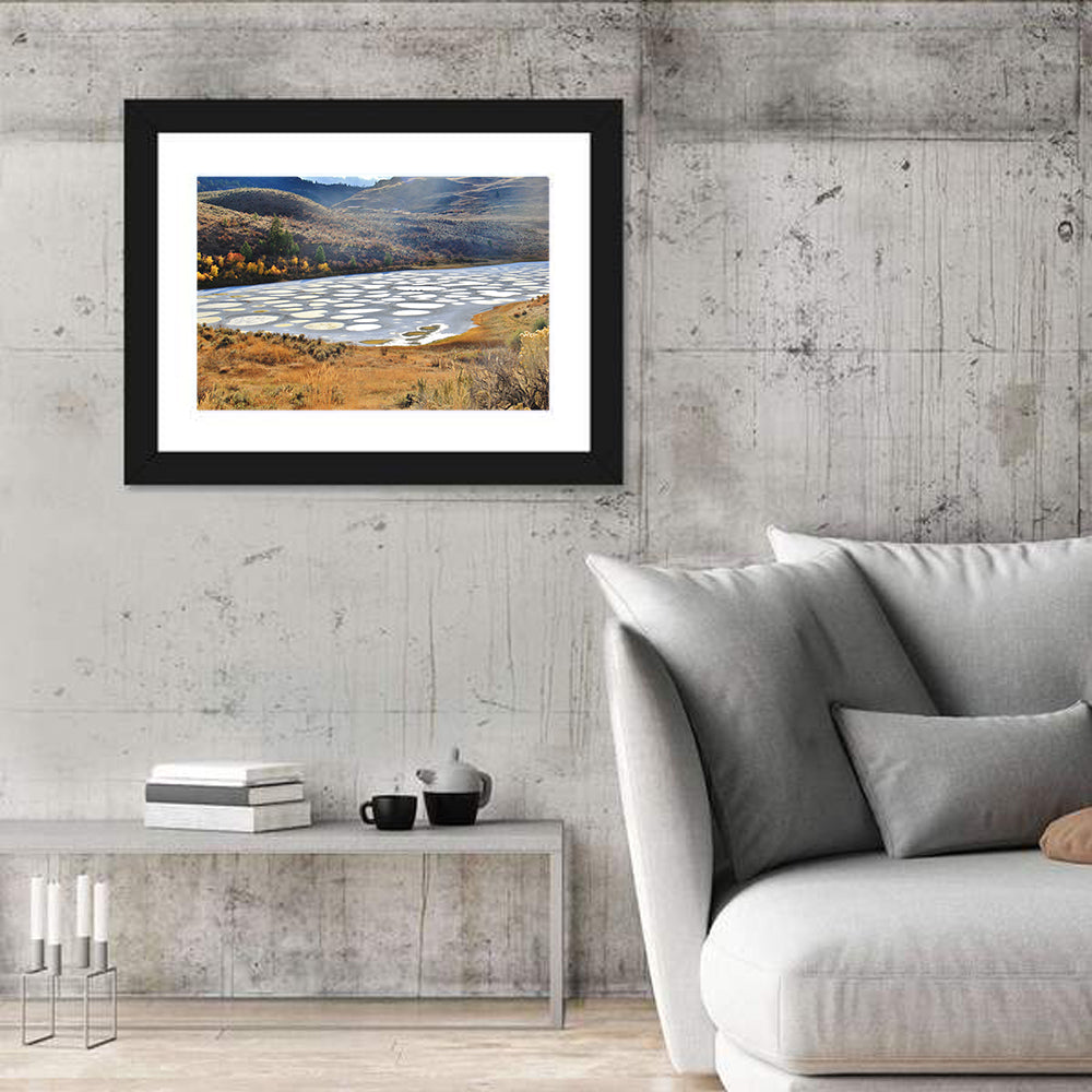Spotted Lake Osoyoos Wall Art in a room, landscape