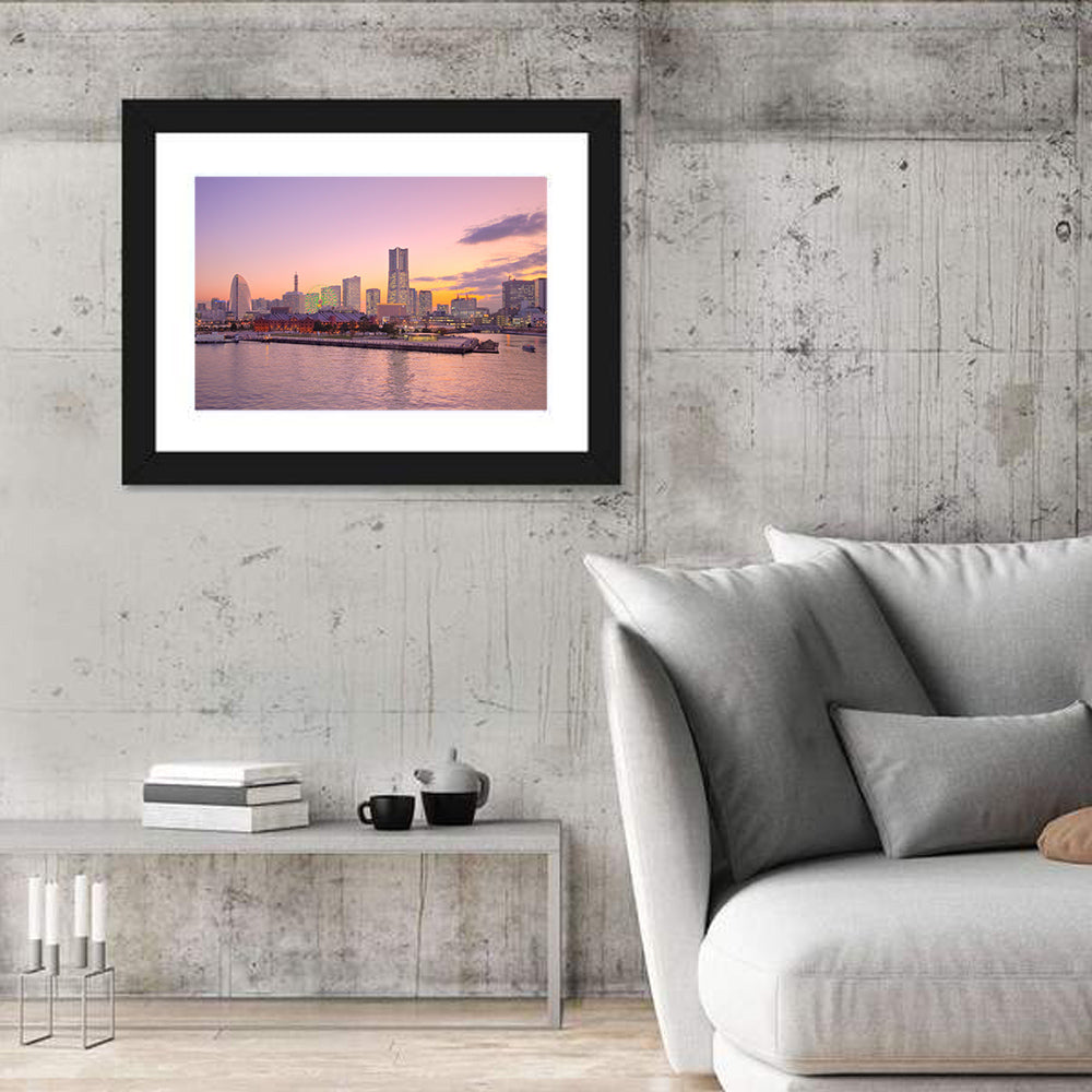 Yokohama Harbor Twilight Wall Art