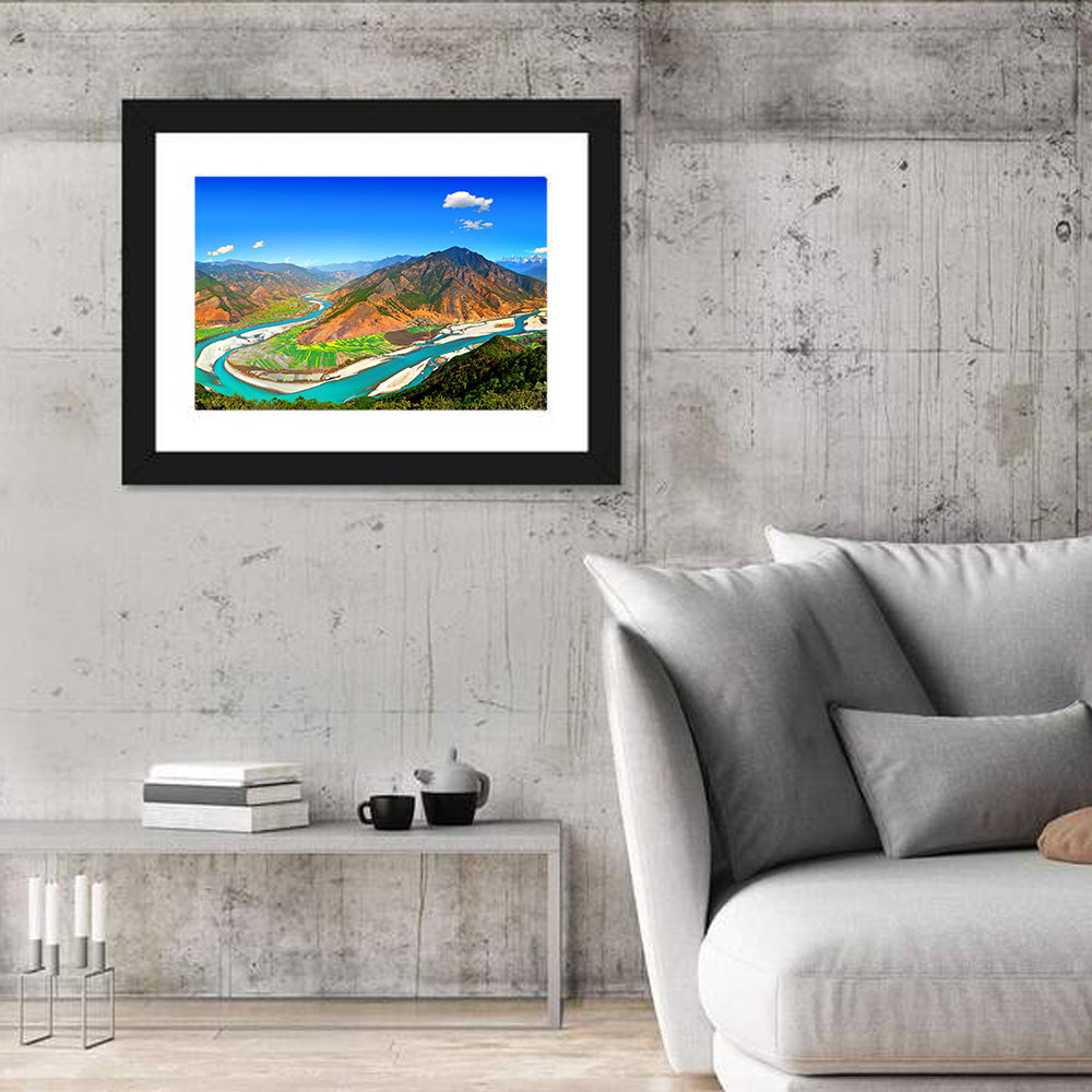 First Bend of the Yangtze, Lijiang Wall Art in a room, landscape