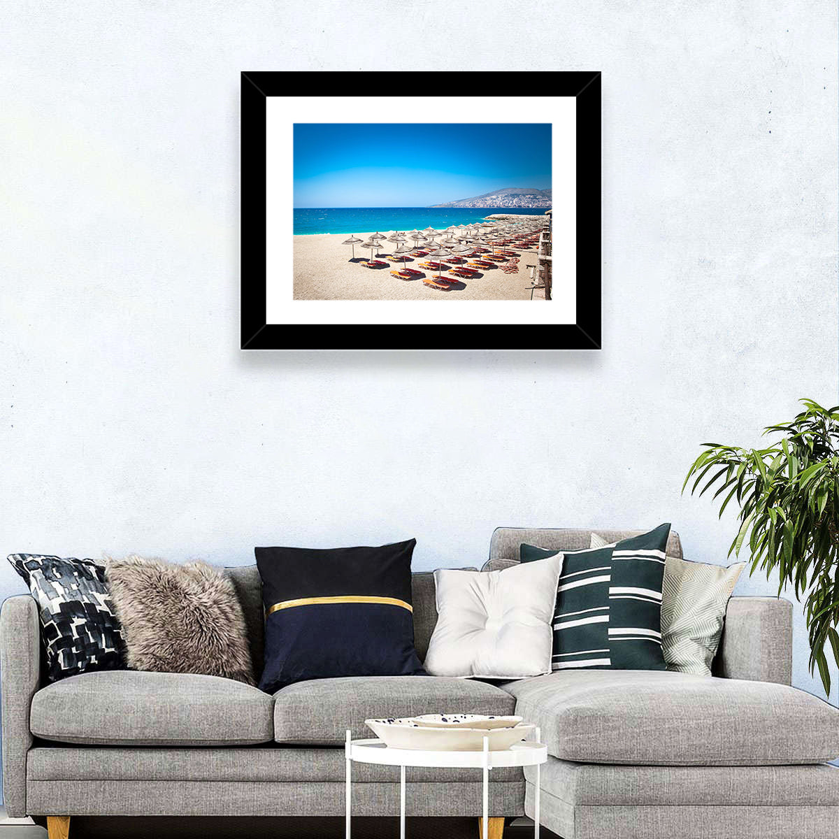 Mango Beach Umbrellas Wall Art