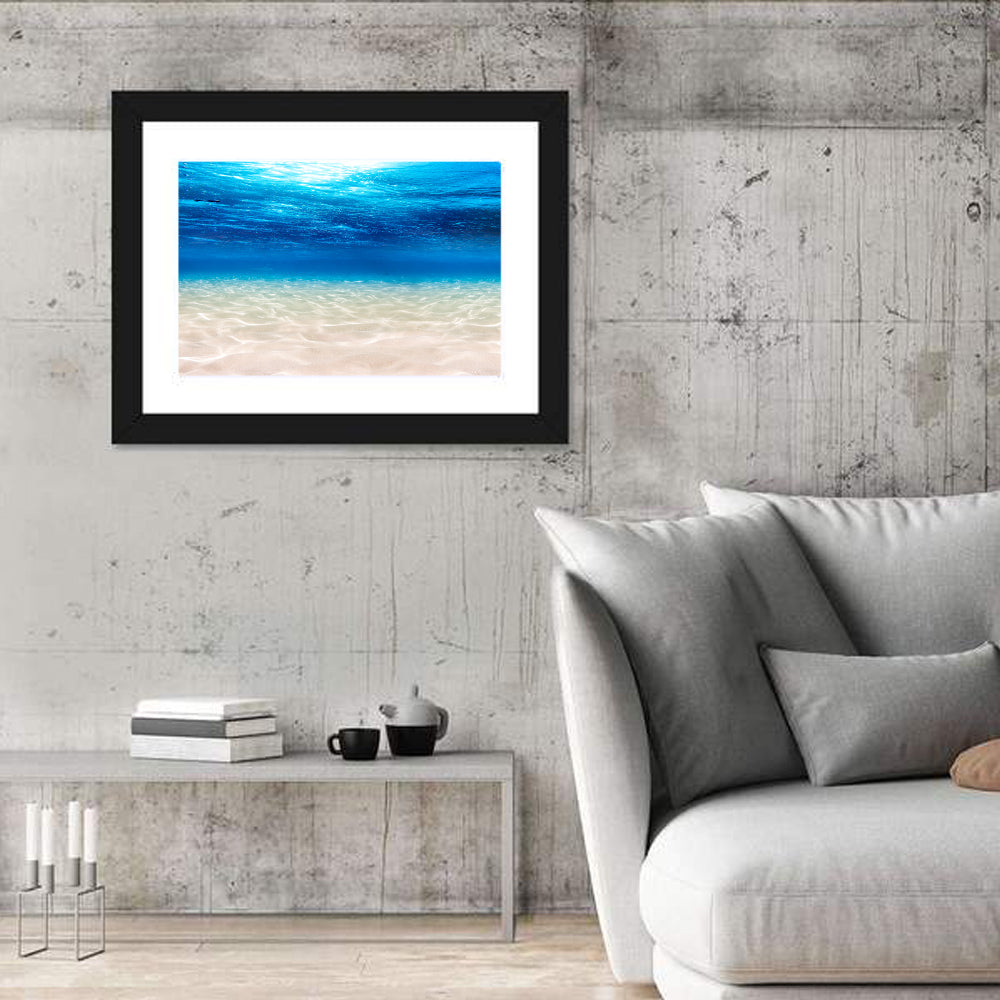 Sunlit Sandy Seabed Wall Art