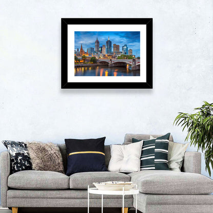 Melbourne City Skyline Wall Art