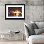 Futuristic Neon Cityscape Wall Art