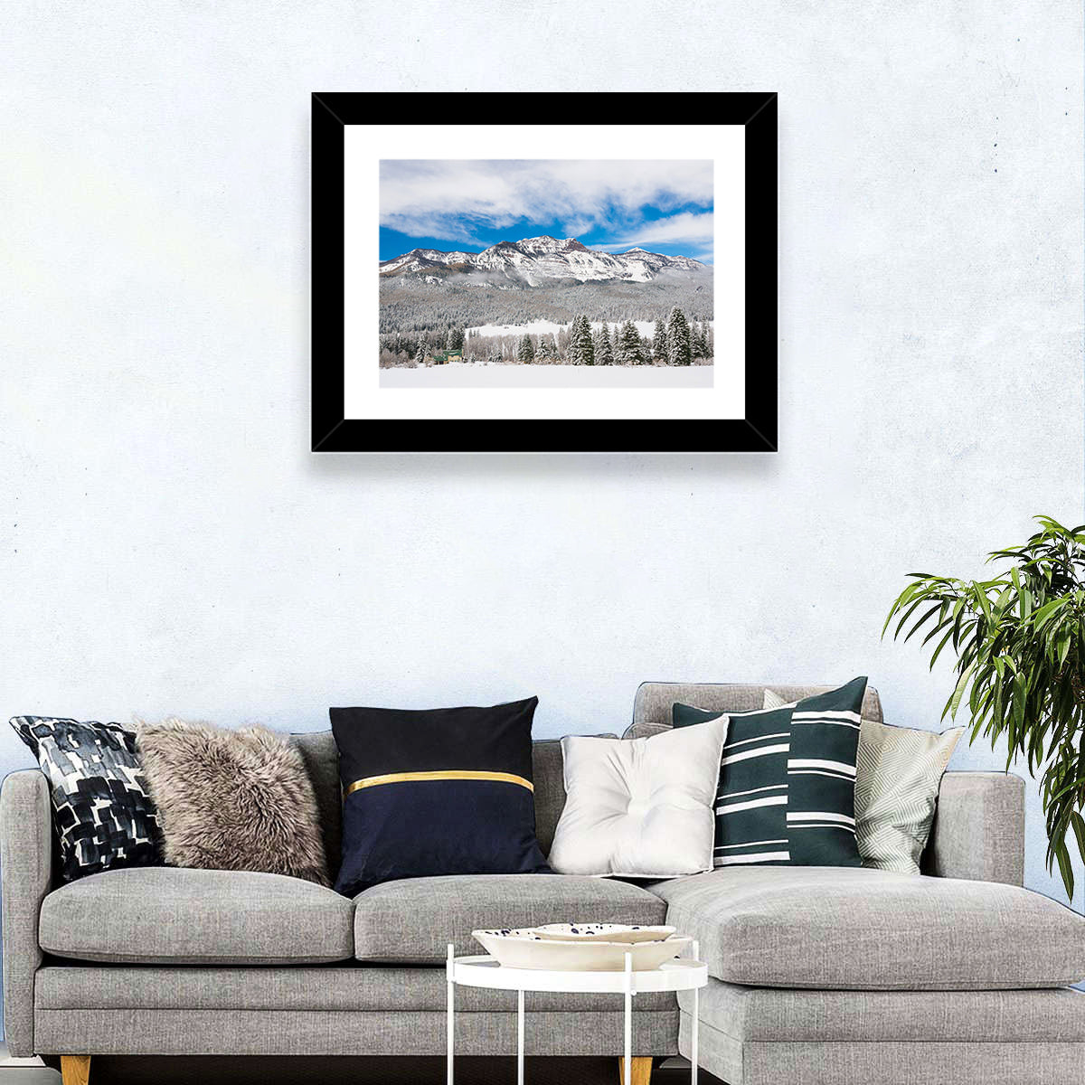 Colorado Snowy Mountain Cabin Wall Art