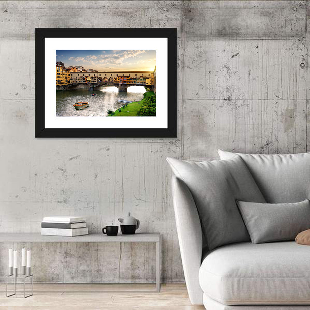 Ponte Vecchio at Golden Hour Wall Art