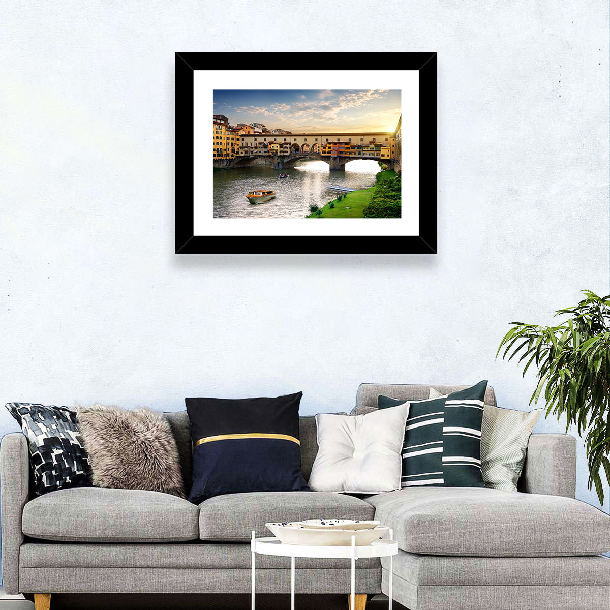 Ponte Vecchio at Golden Hour Wall Art