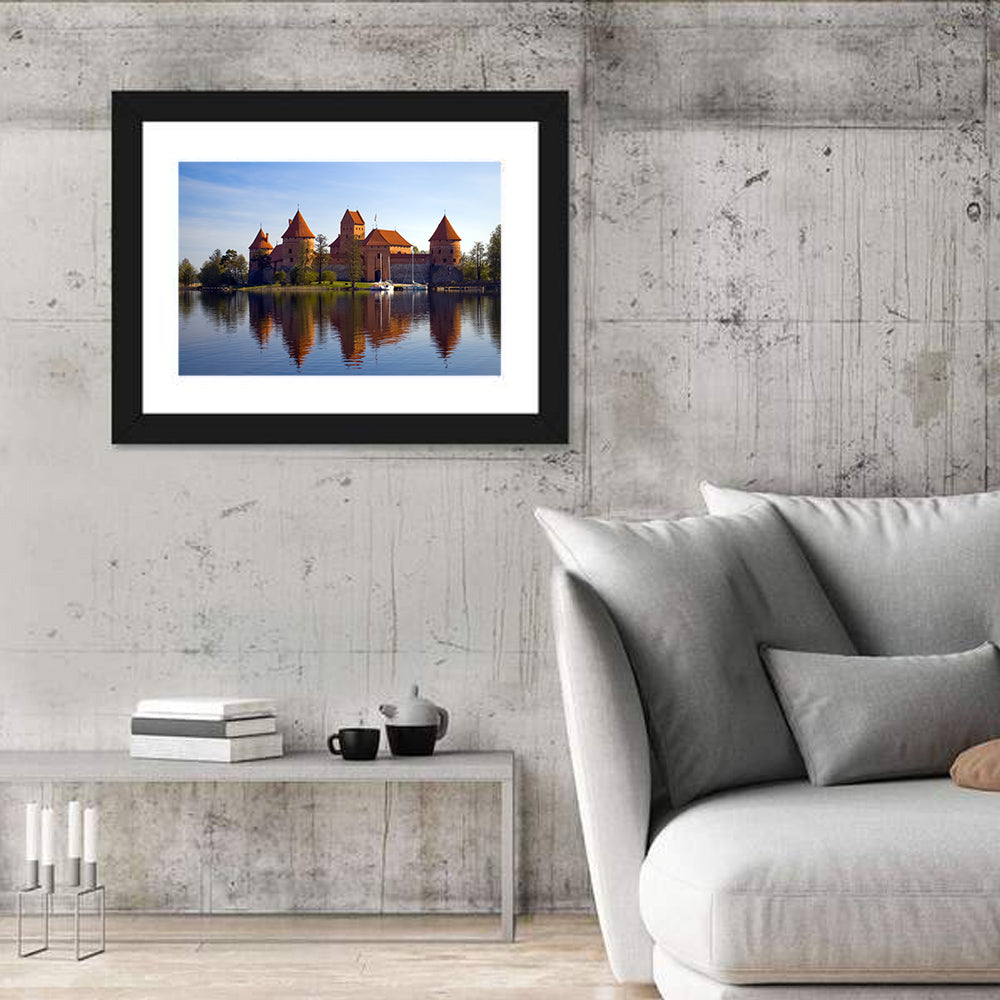 Trakai Island Castle Wall Art in a room, landscape