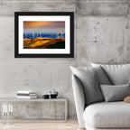 Golden Hour Wind Turbines Wall Art