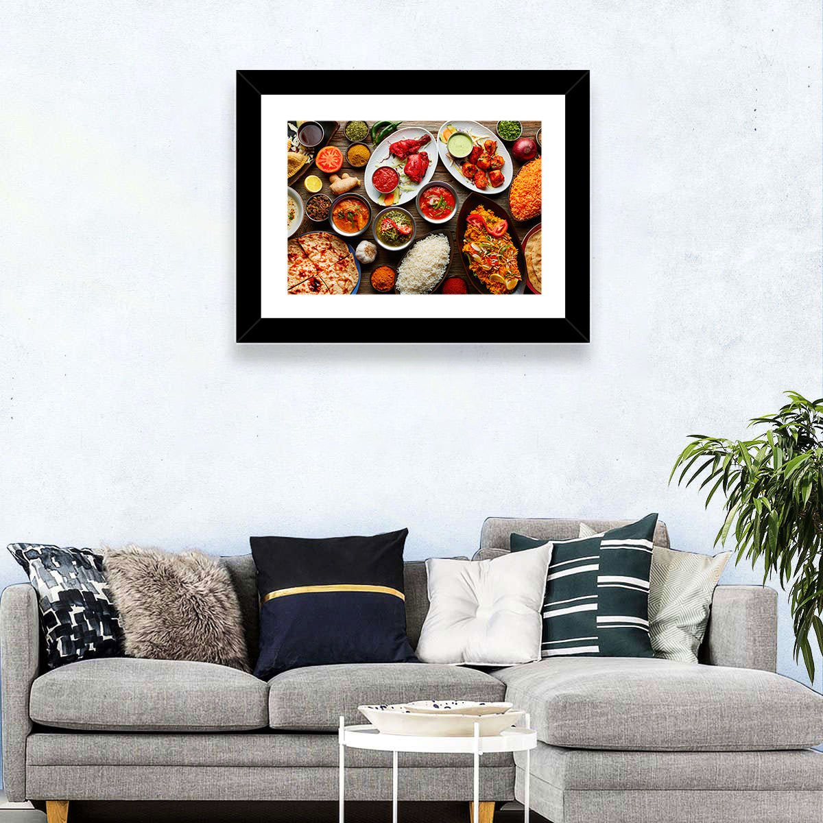 Indian Cuisine Flat Lay Wall Art