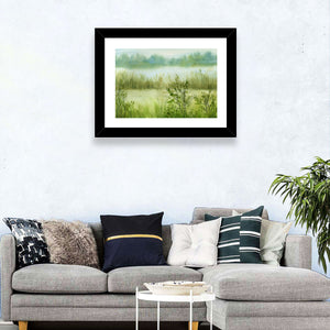 Foggy River Abstract Wall Art