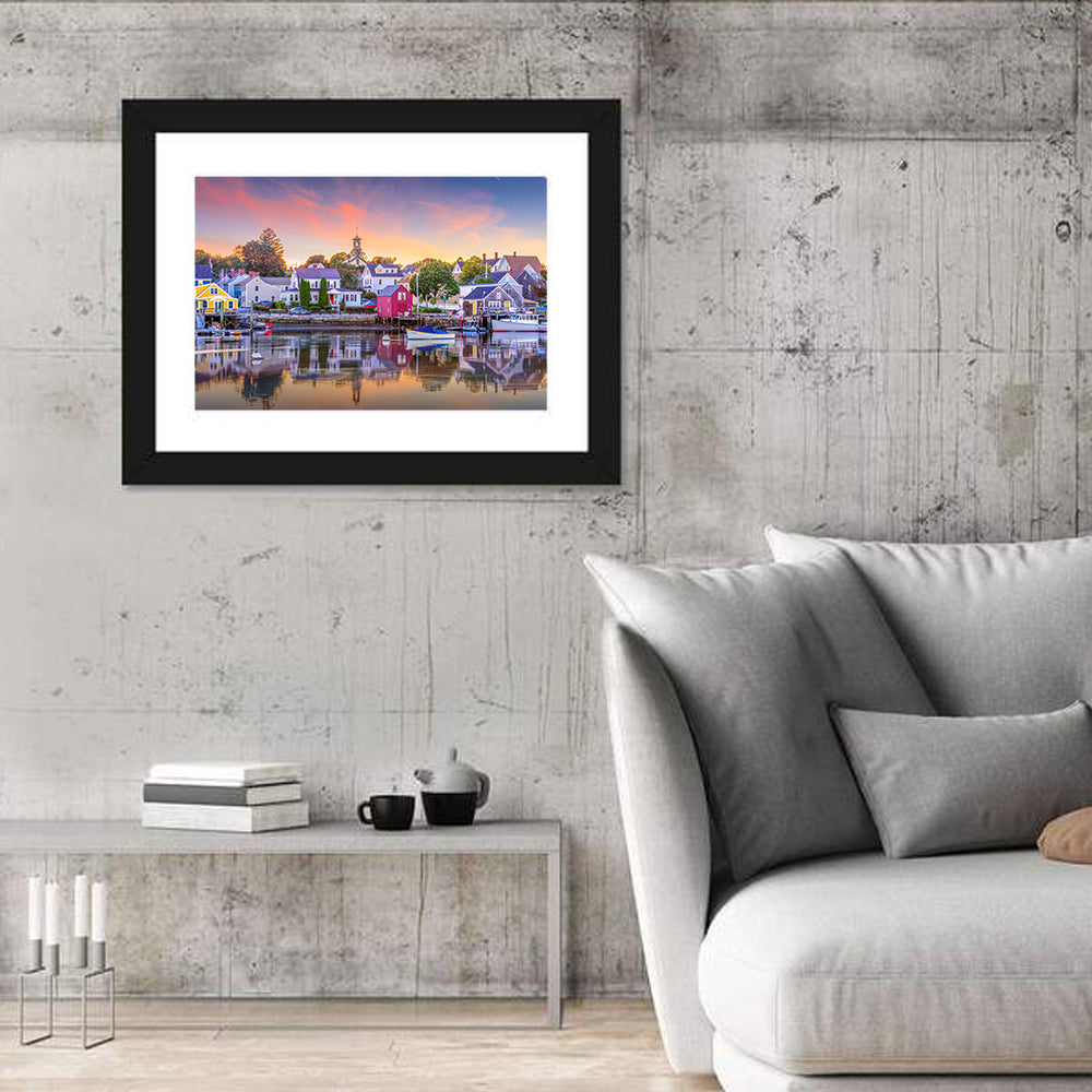 Rockport Harbor Motif Number 1 Wall Art in a room, landscape