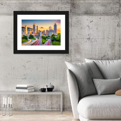 Atlanta City Skyline Wall Art