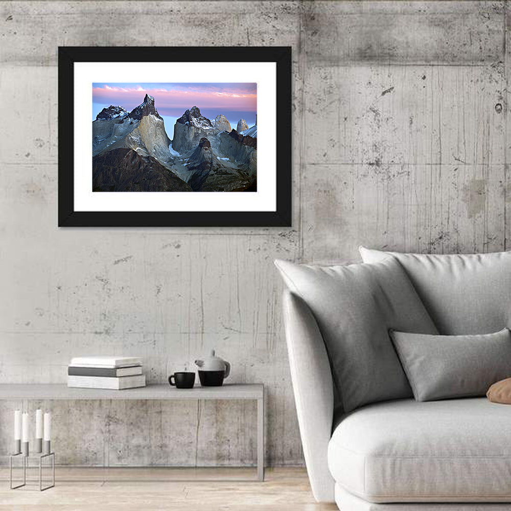 Los Cuernos Peak Valley, Torres Del Paine Wall Art in a room, landscape