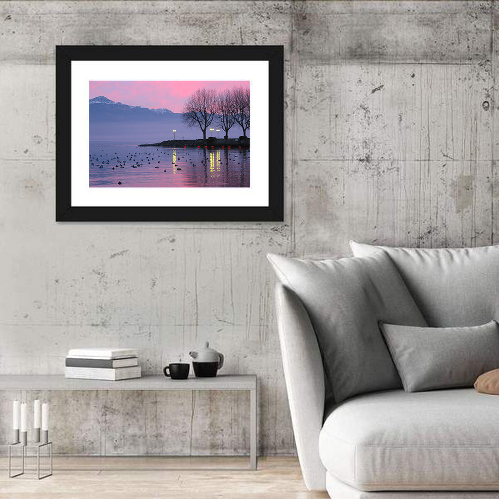 Lake Geneva Twilight Wall Art